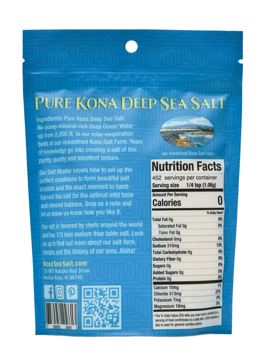 Hawaiian Deep Ocean Sourced Finishing Sea Salt Kona Sea Salt Sea
