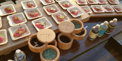 Lemongrass gazpacho with chile crab