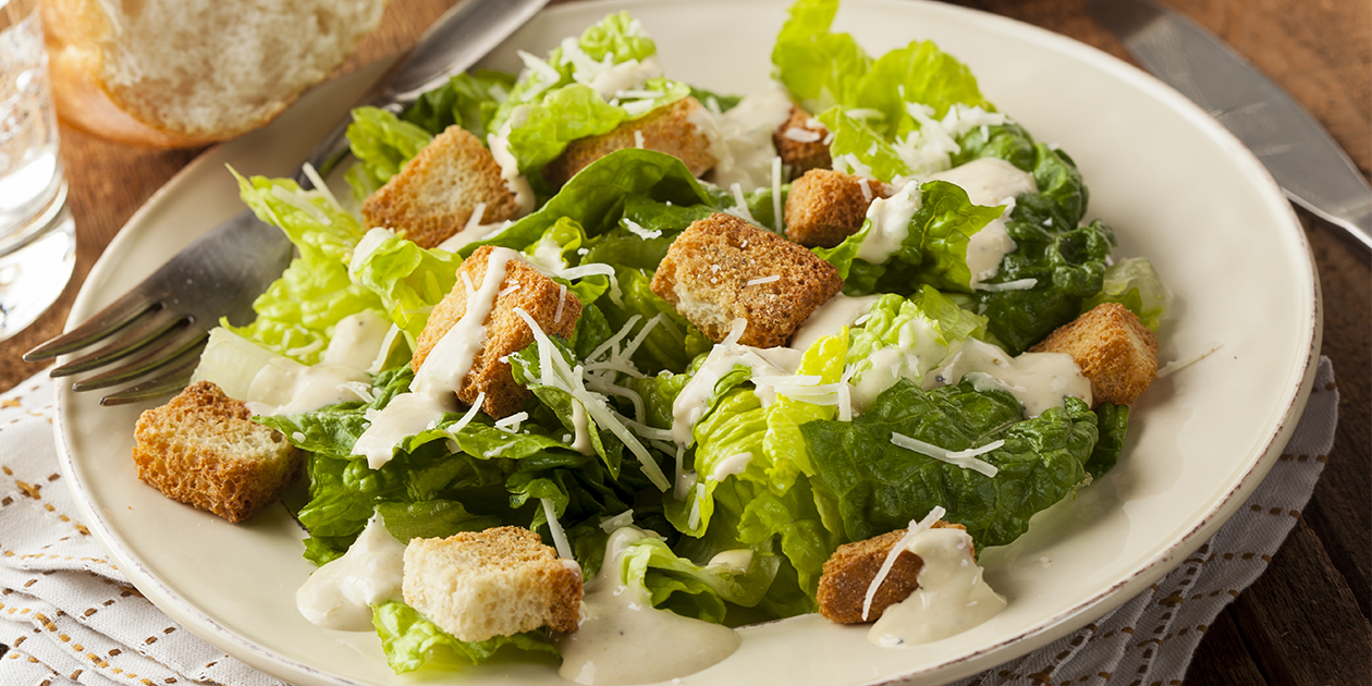 Caesar Salad with Roasted Garlic Sea Salt