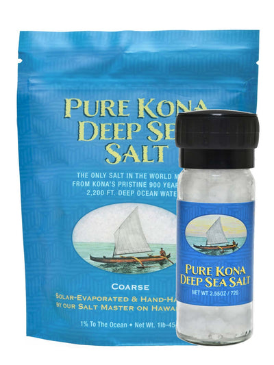 Pure Kona Sea Salt Salt Grinder Refill Set