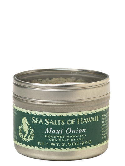Maui Onion Flavored Hawaiian Sea Salt in 4oz Tin