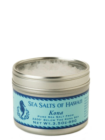 Pure Hawaiian Kona Sea Salt in 3.5 oz tin